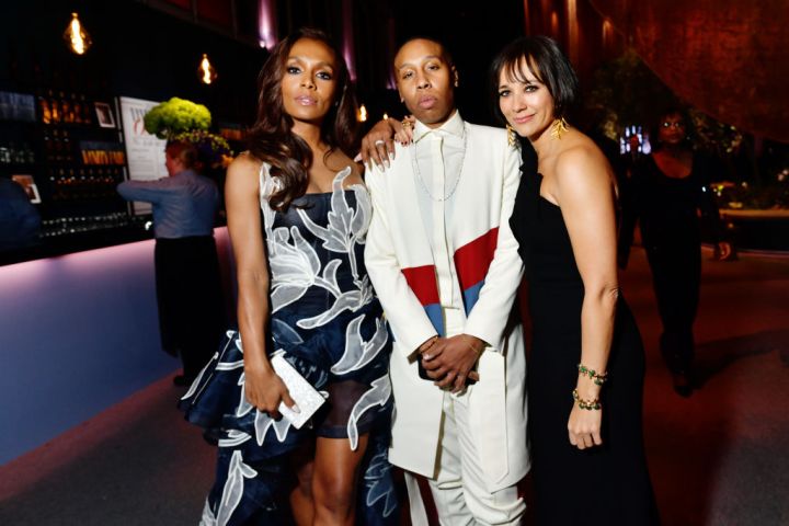 Janet Mock, Lena Waithe, and Rashida Jones, 2020 Vanity Fair Oscar Party