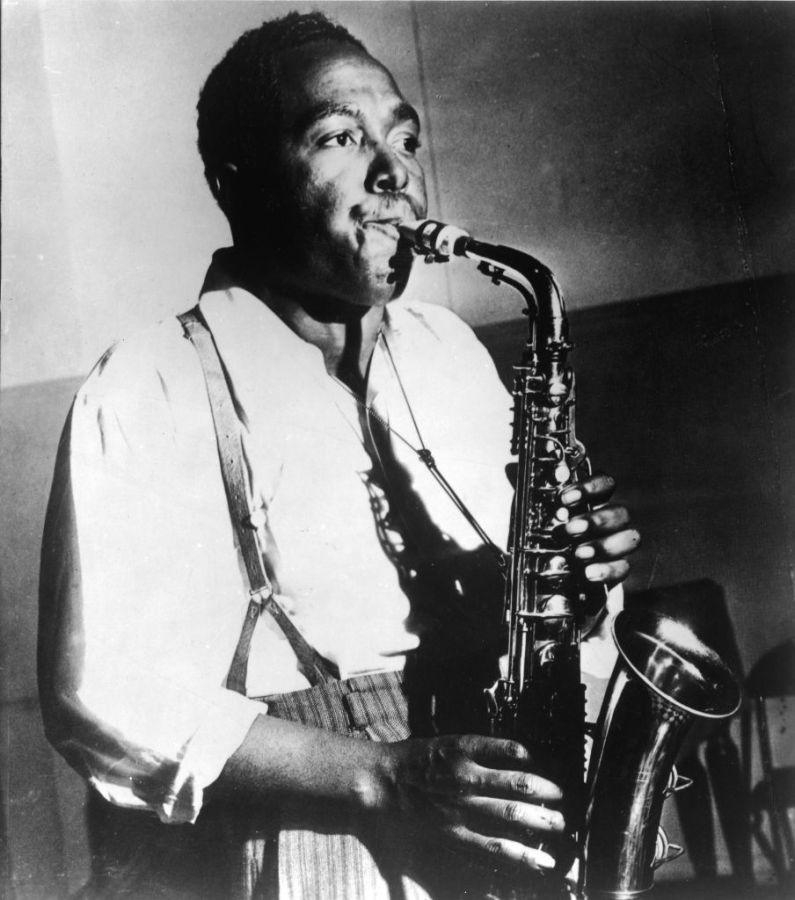 Saxophonist Charlie Parker Playing