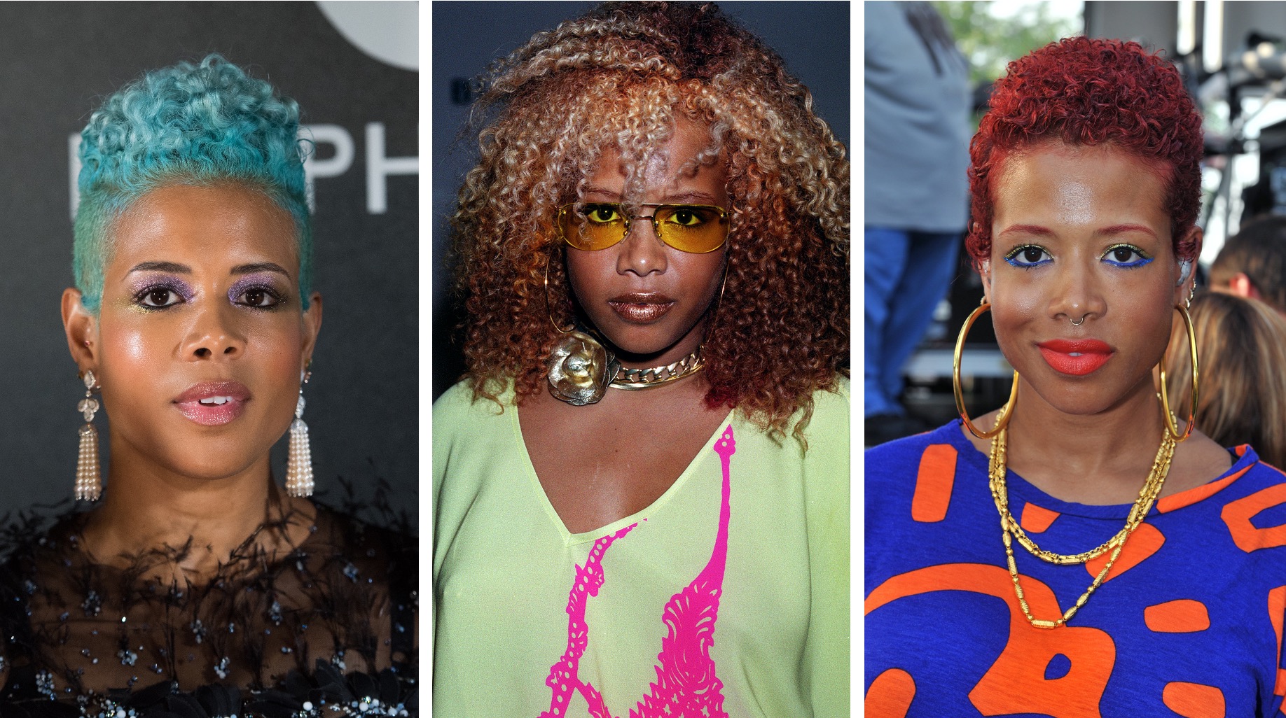Kelis Hairstyle Collage