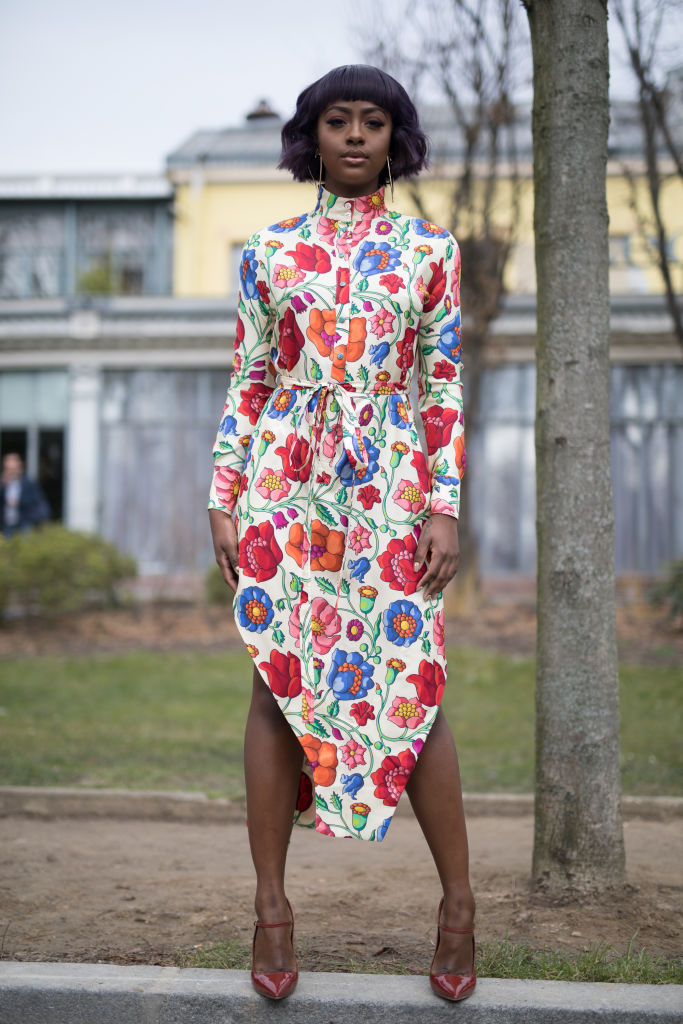 Justine Skye at Paris Fashion Week Womenswear Fall/Winter Show, 2018