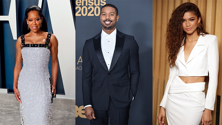 Split Photo of Regina King, Michael B. Jordan, Zendaya