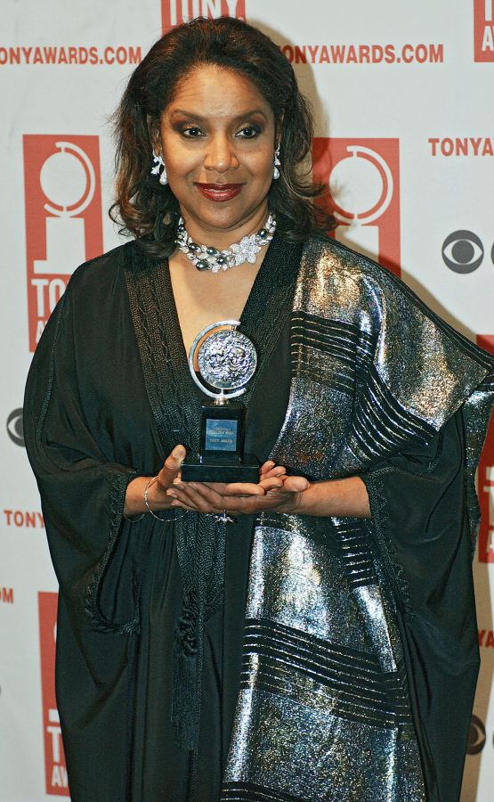 Actress Phylicia Rashad poses with her Tony award for Best P