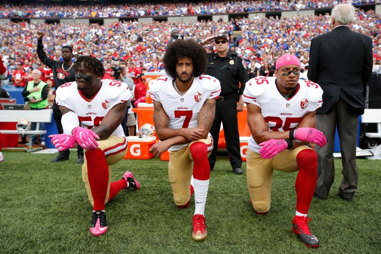 Colin Kaepernick Kneeled During The National Anthem