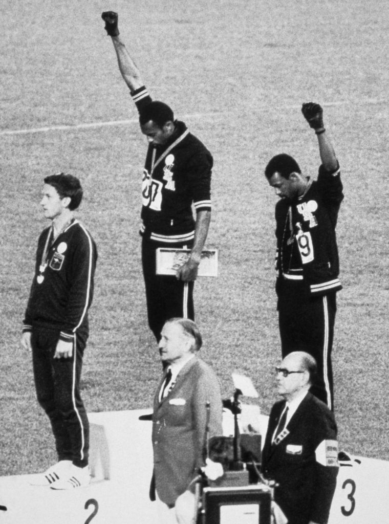 Tommie Smith and John Carlos Salute Black Power at 1968 Olympics