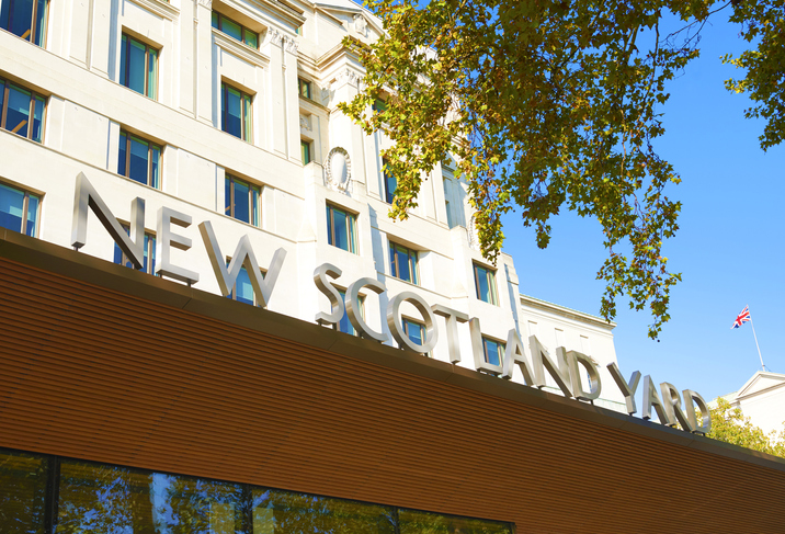 The Outside of New Scotland Yard, Police HQ, London