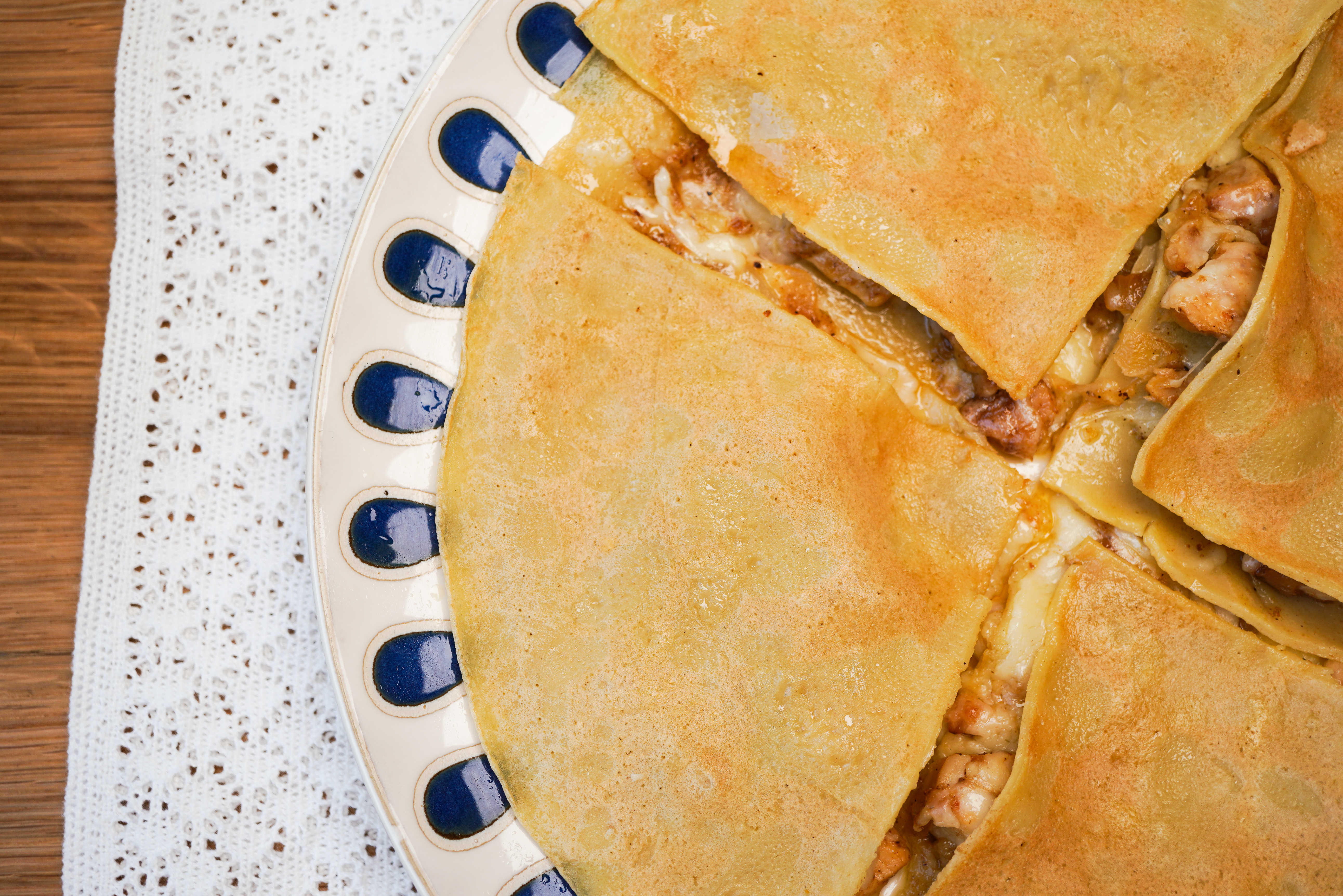 Chicken Cheese Crepes Recipe | Global Gourmet