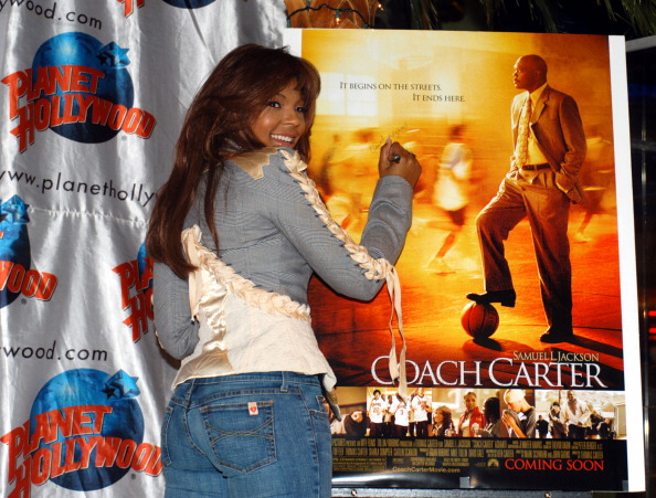 Ashanti Presents Memorabilia from her New Movie "Coach Carter" to Planet Hollywood