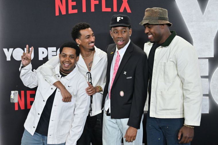 Jasper Dolphin, Travis Bennett, Tyler, The Creator and Lionel Boyce at the Los Angeles Premiere of Netflix's "You People"