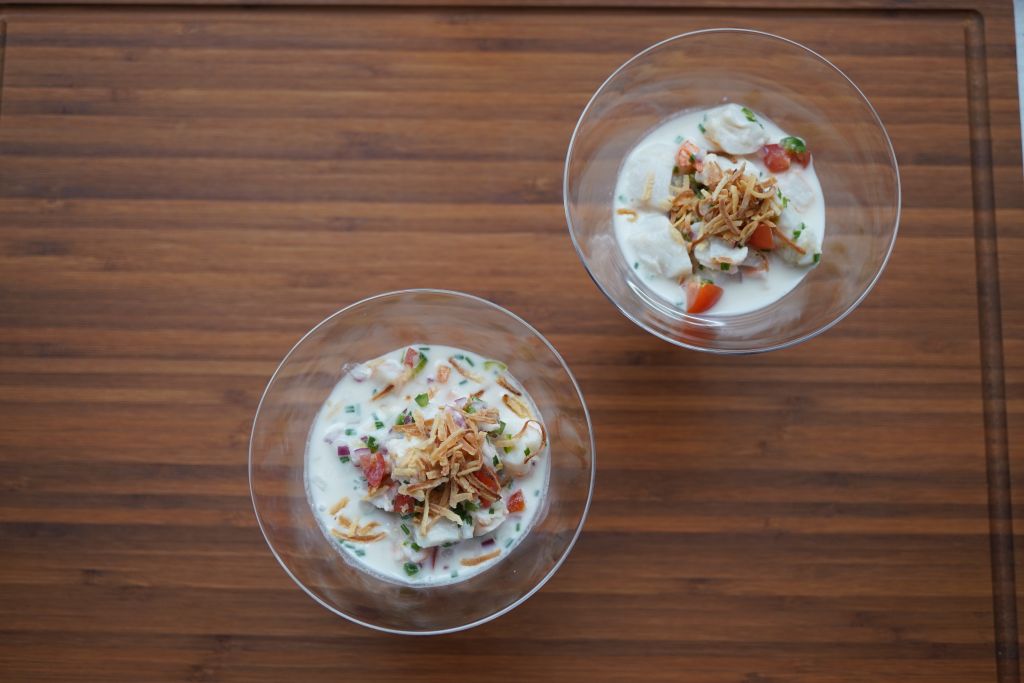 Ceviche with Bay Scallops, Shrimp & Coconut
