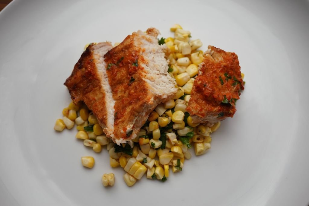 Peri Peri Grilled Fish with Corn Salad