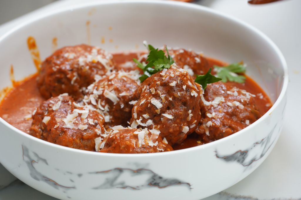 Jumbo Meatballs with Tomato Gravy