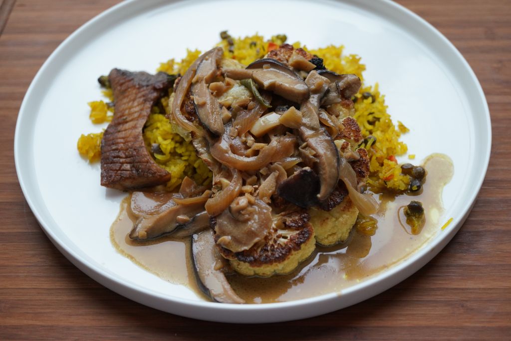 Chef JJ's Cauliflower Steak and Curry Rice