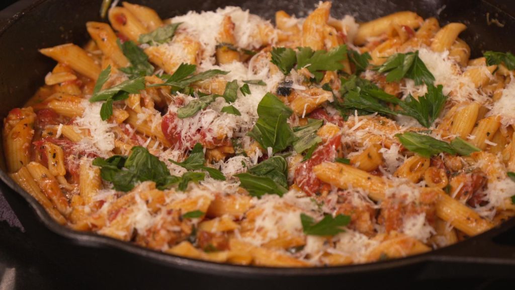 Penne Arrabbiata with Spicy Chicken Sausage