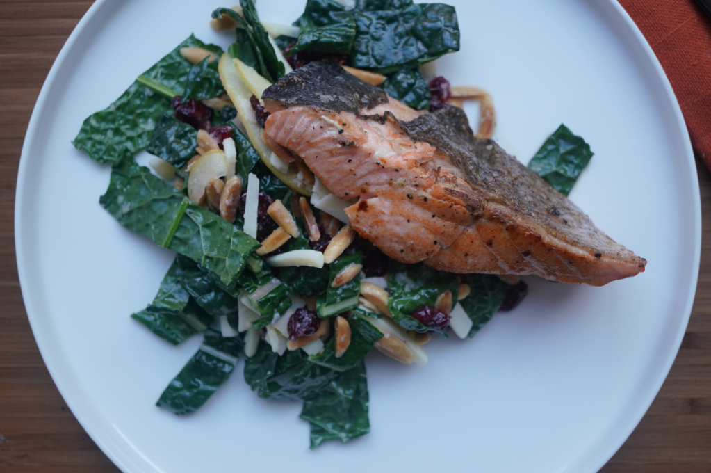 Seared Salmon Kale Salad Recipe, Just Eats with Chef JJ