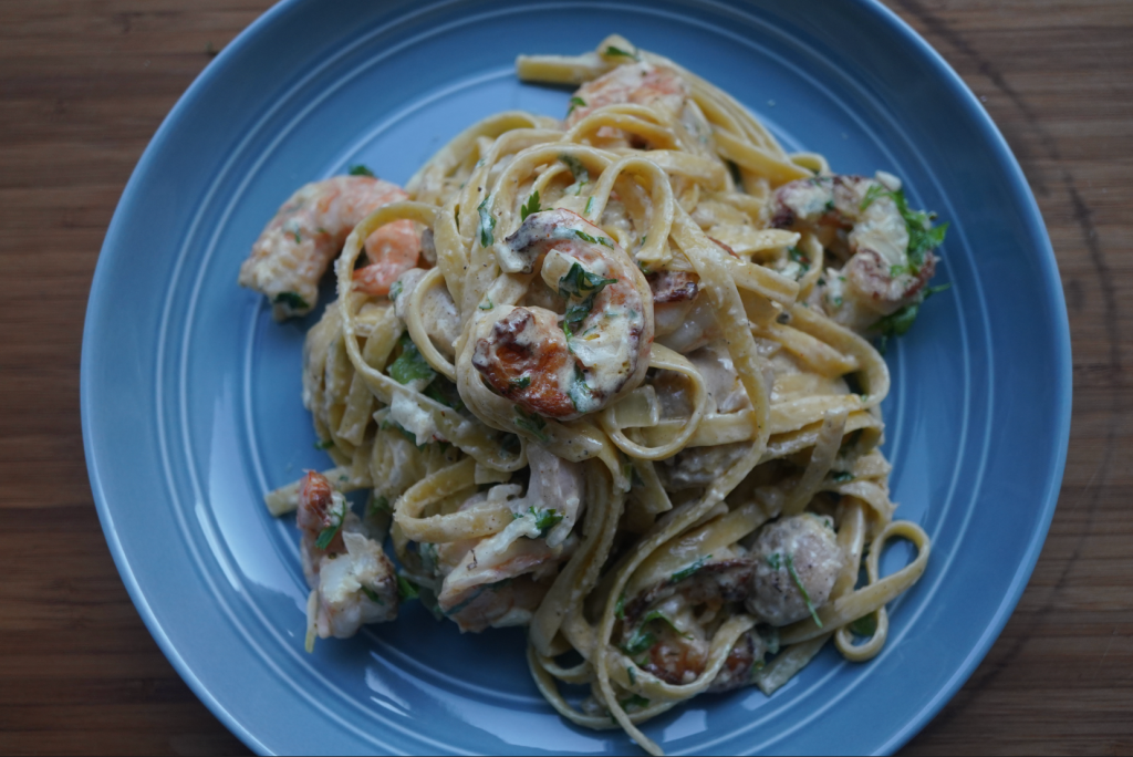 Cajun Chicken and Shrimp Alfredo, Just Eats with Chef JJ Ep. 533