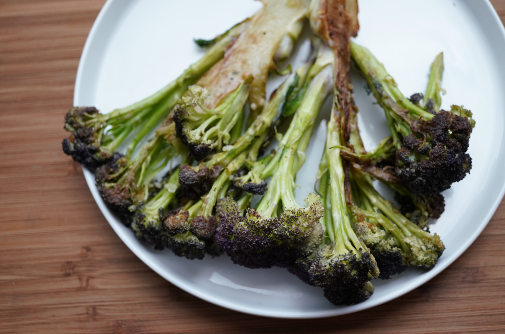 Sauteed Purple Broccoli and Sherry Vinegar &Tomato Butter Sauce recipe, Just Eats ep. 534