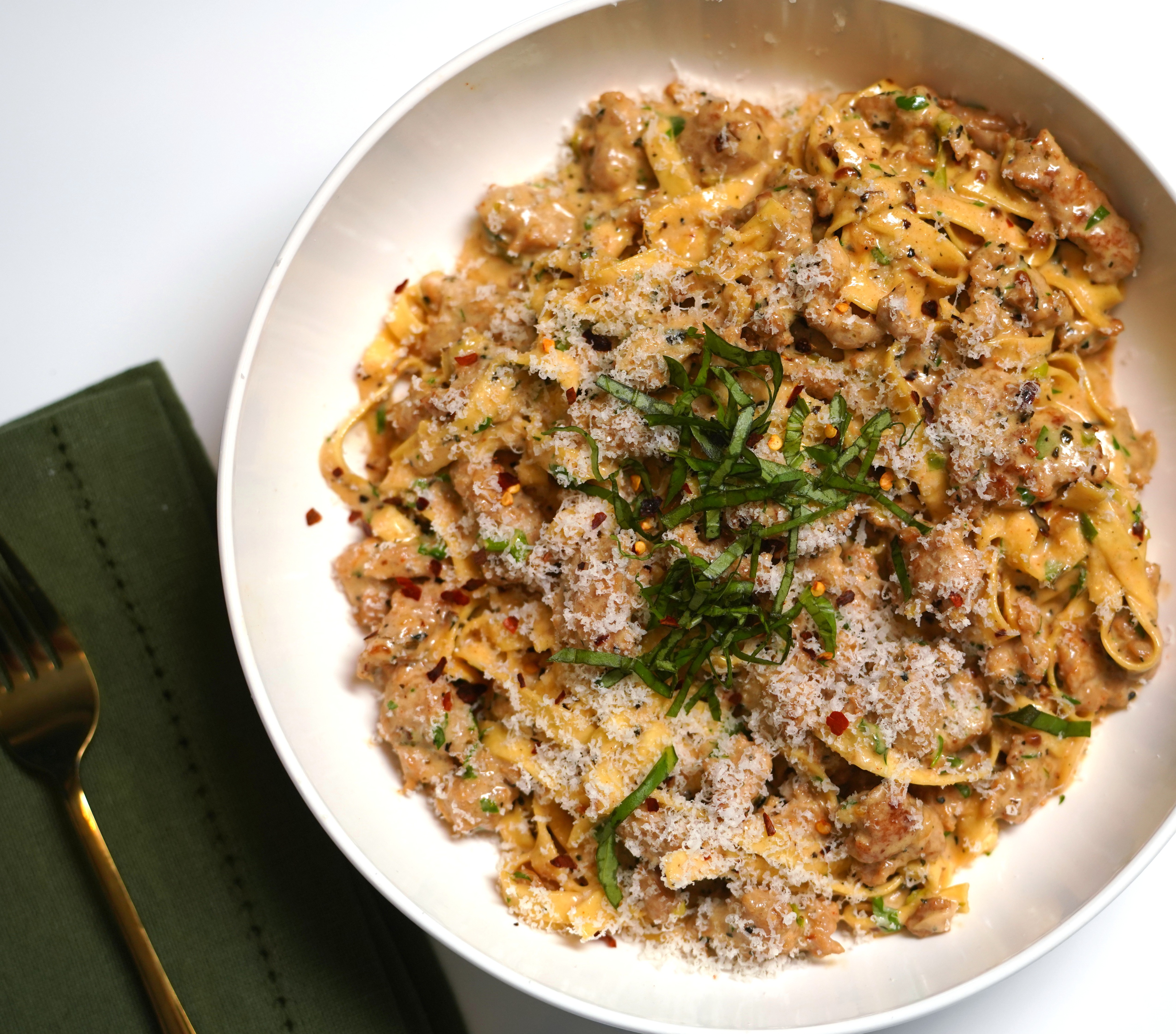 Chicken Pasta with White Sauce