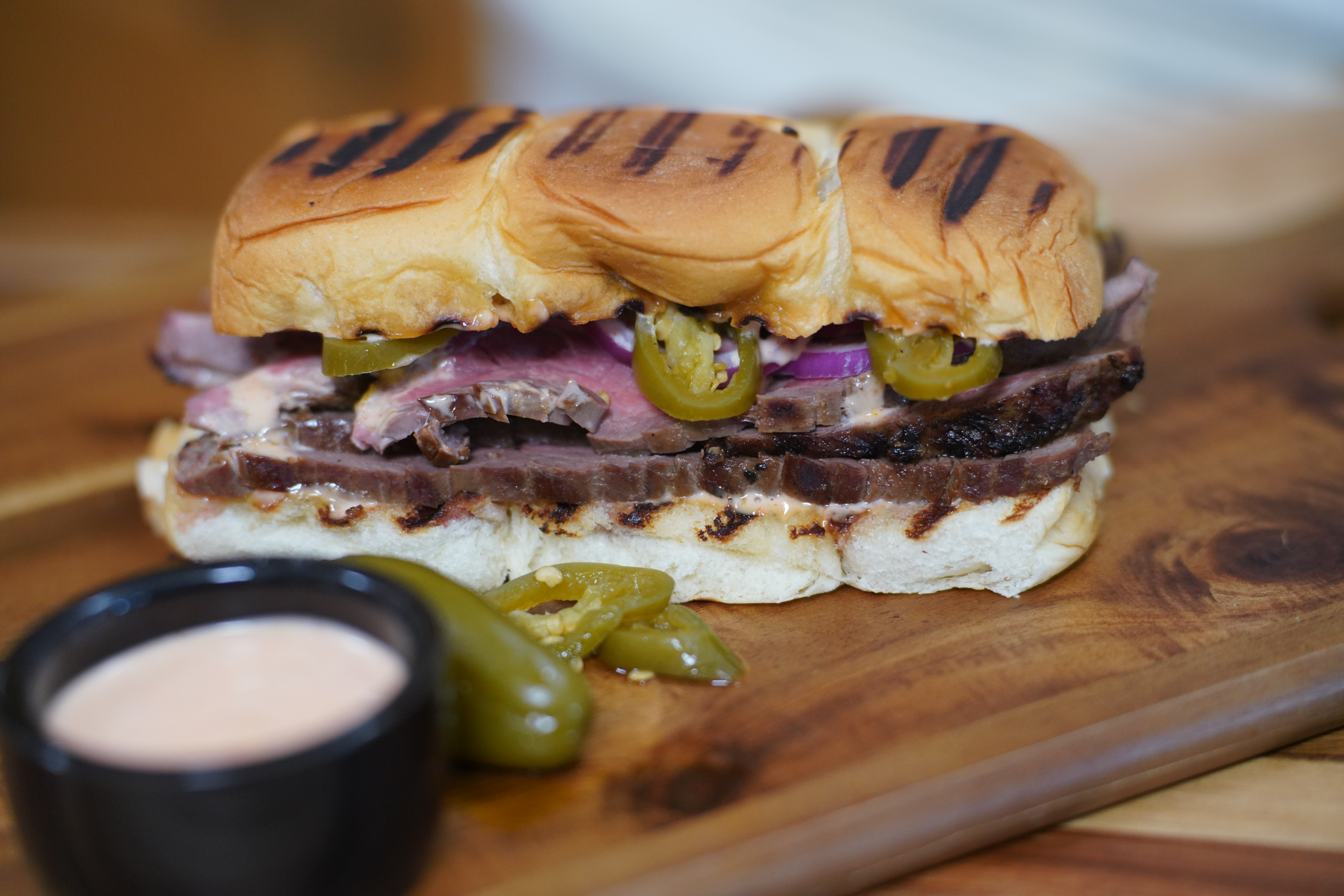 Skirt Steak Hawaiian Roll Sandwich