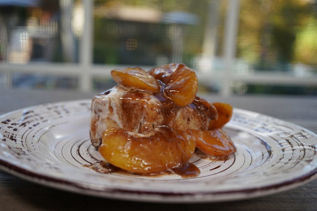 Peach Cobbler Cinnamon Rolls