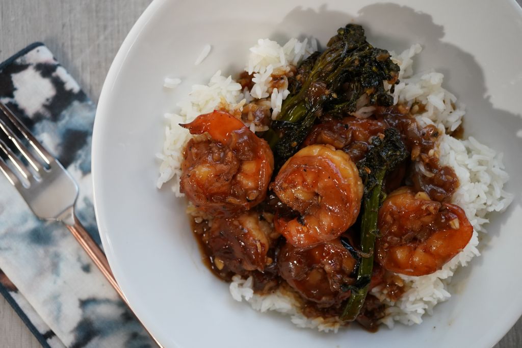 General Tso’s Shrimp with Jasmine Rice