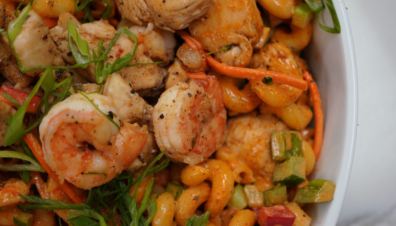 Cavatappi Pasta Salad with Chicken & Shrimp