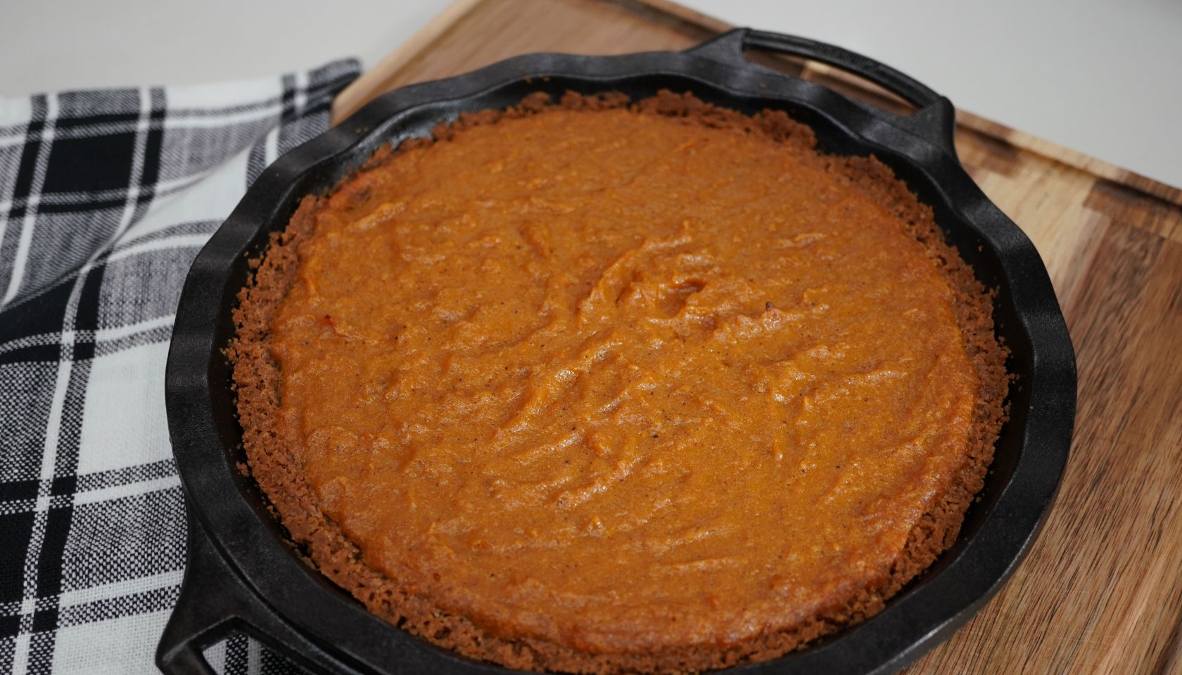 Bourbon Sweet Potato Pie with Graham Cracker Crust
