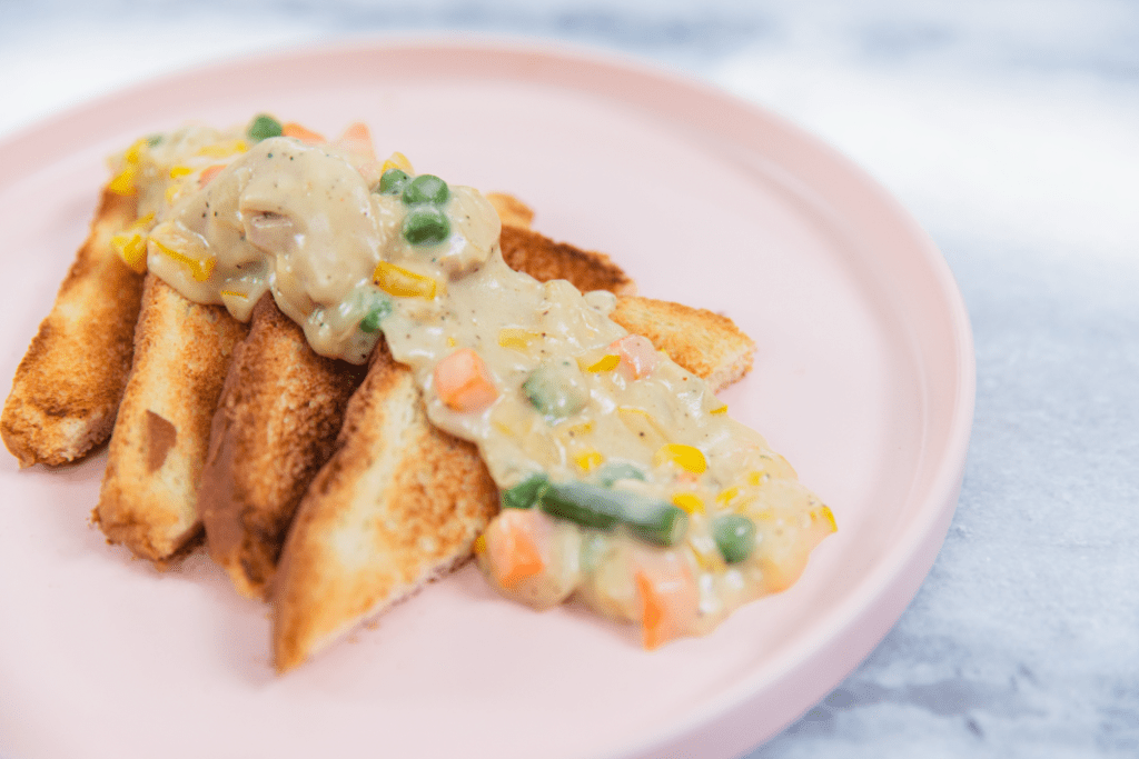 Chicken A La King Over Toast