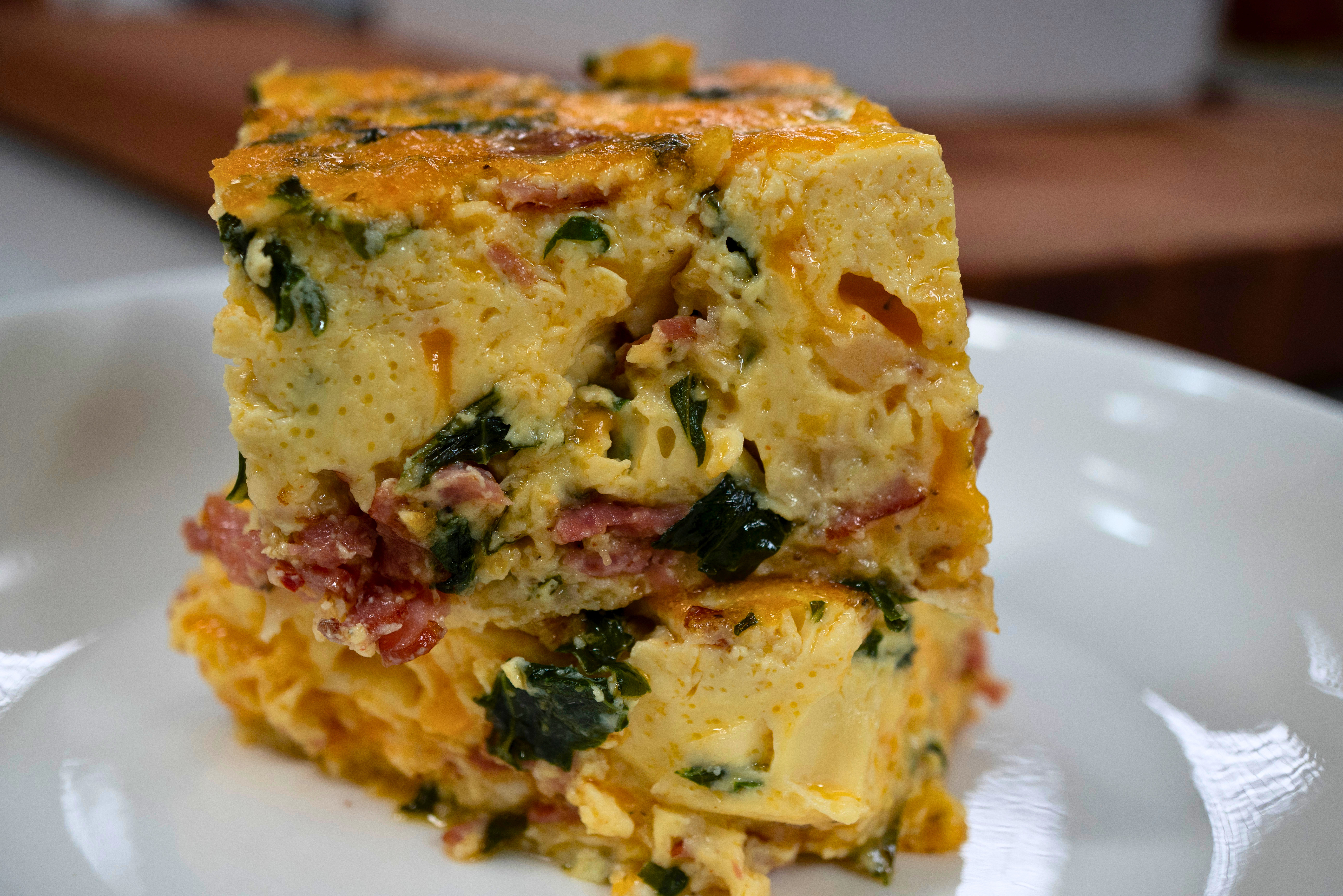 Collard Green and Turkey Bacon Frittata | New Soul Kitchen