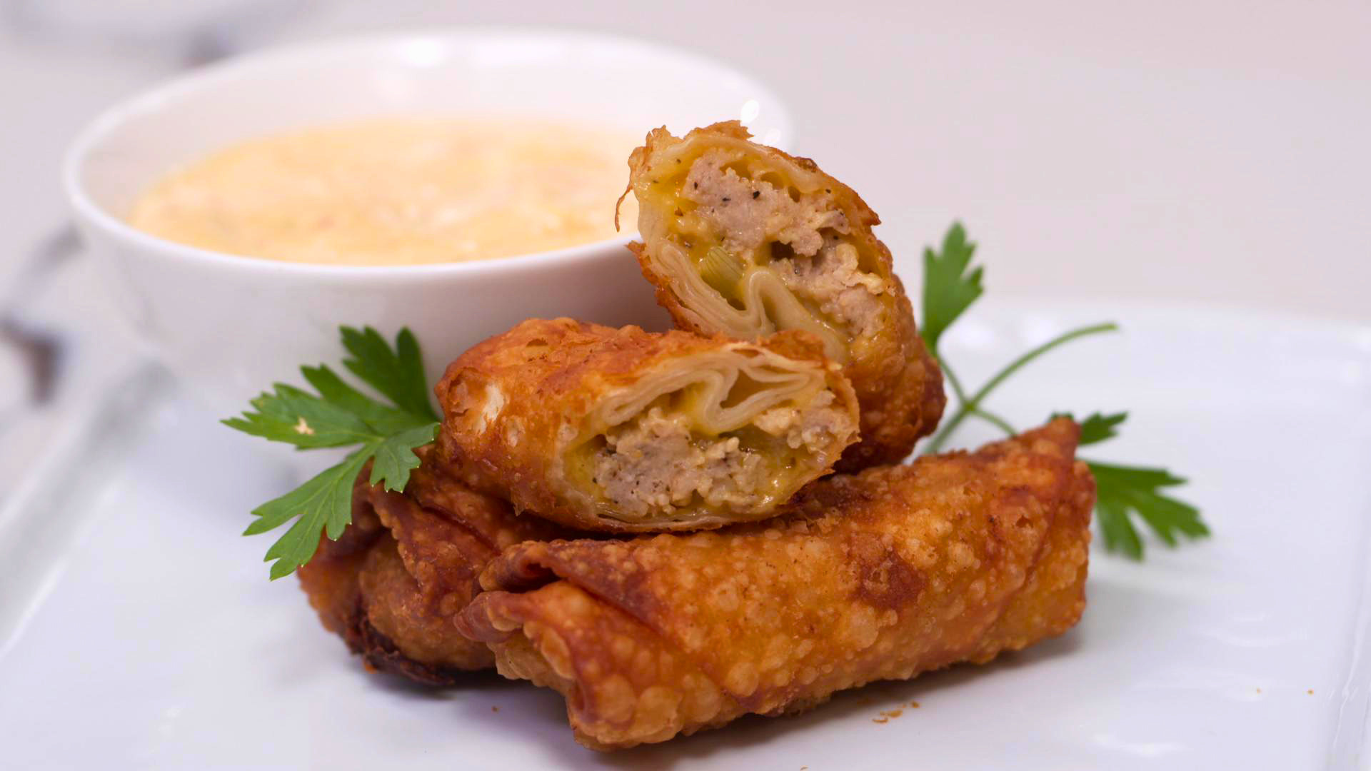 Chicken Cheeseburger Egg Rolls | New Soul Kitchen