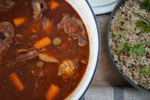 Chicken en Fricassee serve with Couscous